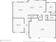 Detailed first floor plan showing the layout of the kitchen, living room, and garage at 9724 Brooks Dr, Fishers, IN 46055