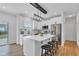 Modern kitchen with stainless steel appliances, subway tile backsplash, and white cabinets at 9724 Brooks Dr, Fishers, IN 46055