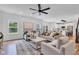 Bright and airy living room with modern decor, hardwood floors, and ample natural light at 9724 Brooks Dr, Fishers, IN 46055