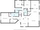 Detailed floor plan showcasing the layout, including bedrooms, bathrooms, kitchen, and living areas at 10758 Cyrus Dr, Indianapolis, IN 46231
