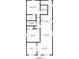 Floorplan of first floor featuring a primary bedroom, kitchen, dining area, and living room at 1122 W 35Th St, Indianapolis, IN 46208