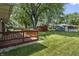A backyard with a shed and deck at 1346 Carroll White Dr, Indianapolis, IN 46219