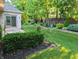 Charming backyard with established garden, privacy fence, and covered patio, ideal for relaxation at 16254 Quartz Dr, Noblesville, IN 46060