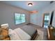 Nicely decorated bedroom featuring carpet floors, a closet and a beautiful bed set at 16254 Quartz Dr, Noblesville, IN 46060