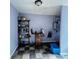 Functional pantry area with shelving and checkered flooring at 2826 Falcon Dr, Indianapolis, IN 46222