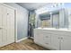 Bright bathroom with double sinks and lots of vanity storage at 4223 Kestrel Ct, Indianapolis, IN 46254