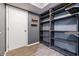 A large storage area with built-in shelving for maximum storage at 4223 Kestrel Ct, Indianapolis, IN 46254