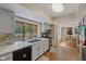 Modern kitchen with stainless steel appliances and a sunny view of the backyard at 429 Glenbrook Ln, Avon, IN 46123