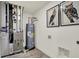 Unfinished basement featuring a utility area with water heater and HVAC system at 4379 Red Pine Dr, Bargersville, IN 46106