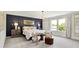 Serene main bedroom featuring a dark accent wall, soft lighting, and comfortable seating area at 4379 Red Pine Dr, Bargersville, IN 46106