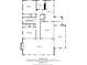 Detailed first floor plan with kitchen, living room, dining room, and bedrooms layout at 4455 Broadway St, Indianapolis, IN 46205
