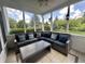 Relaxing screened porch with comfortable seating, perfect for enjoying outdoor views in a cozy, private setting at 4655 Rockcress Ct, Zionsville, IN 46077