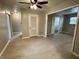 Open living room layout with new hardwood flooring and neutral paint scheme at 5015 Nowland Ave, Indianapolis, IN 46201