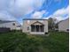 Spacious backyard featuring a screened in porch with views of a lush lawn and neighboring homes at 5519 Apple Branch Way, Indianapolis, IN 46237