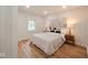Inviting bedroom with hardwood floors, a comfortable bed, and neutral decor at 555 N Oakland Ave, Indianapolis, IN 46201