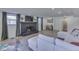 Cozy basement with a stone fireplace, TV, shelving, and comfortable seating, perfect for Gathering gatherings at 6019 S Tacoma Ave, Indianapolis, IN 46227