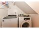 Convenient laundry room featuring modern washer and dryer units, designed for efficient laundry care at 662 Leah Way, Greenwood, IN 46142