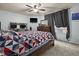 Spacious bedroom offers ample natural light and features a cozy atmosphere for restful nights and comfortable living at 901 Mallory Pkwy, Franklin, IN 46131