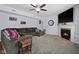 Finished basement with carpet and fireplace at 901 Mallory Pkwy, Franklin, IN 46131