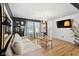 Modern living room with hardwood floors and a chandelier at 911 Glendale Dr, Lebanon, IN 46052