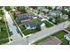 Aerial view of property in a suburban neighborhood with well-maintained lawns at 95 S 11Th Ave, Beech Grove, IN 46107