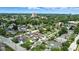 An aerial view of a neighborhood with tree-lined streets and a mix of houses, featuring lush green landscaping at 95 S 11Th Ave, Beech Grove, IN 46107
