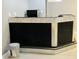 Unfinished bar structure in basement with metal and black facade ready for customization at 9987 Rainbow Falls Ln, Fishers, IN 46037