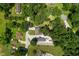 Overview of a residential street, with well-kept homes and ample green space, nestled among mature trees and roadways at 10519 N Antioch Rd, Mooresville, IN 46158