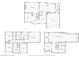 Comprehensive layout featuring the main level, upper level, and basement of the home at 11820 Stepping Stone Dr, Fishers, IN 46037