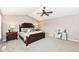 Spacious main bedroom with vaulted ceilings, soft carpet, and traditional furnishings at 11820 Stepping Stone Dr, Fishers, IN 46037