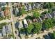 This is an aerial view of a modern home situated in a residential neighborhood at 1405 E Vermont St, Indianapolis, IN 46201
