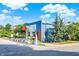 Pizzeria with a colorful mural and bike parking in front at 1405 E Vermont St, Indianapolis, IN 46201