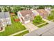 Aerial view of home showcasing its landscaped yard and surrounding neighborhood in a suburban setting at 1449 Danielle Dr, Indianapolis, IN 46231