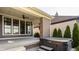 Exterior view of patio, hot tub, and brick fireplace at 15600 Woodford Dr, Westfield, IN 46074