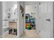 Bathroom and doorway with a view into the laundry room at 2017 Shadow Creek Blvd, Columbus, IN 47201