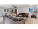 Well-appointed living room with cozy seating, stone fireplace, and stylish decor at 2750 Chamberlin Dr, Indianapolis, IN 46227