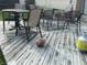 Outdoor deck features table and chairs for outdoor dining and entertaining at 3143 Carson Ave, Indianapolis, IN 46227