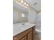 Bathroom boasts vanity, large mirror, walk-in shower with glass door and a toilet at 3230 Hemlock St, Whiteland, IN 46184