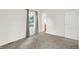 Bedroom with neutral carpet and a large window with gray curtains at 3663 Kline N Dr, Indianapolis, IN 46226