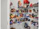 A well-stocked pantry with shelves filled with a variety of snacks and food items at 5120 Woodhurst Ln, Indianapolis, IN 46239