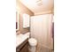 Full bathroom with marble countertop vanity and shower-tub combo at 8514 Midsummer Dr, Indianapolis, IN 46239