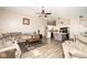 Open concept living area showcasing the kitchen, dining space, and comfortable seating area at 8514 Midsummer Dr, Indianapolis, IN 46239