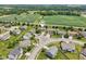 Charming aerial view of a neighborhood, highlighting the well-kept homes with manicured lawns and mature trees at 10716 Patoka Rd, Indianapolis, IN 46239