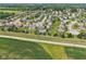 Beautiful aerial view of a neighborhood with well-maintained lawns, mature trees, and community amenities at 10716 Patoka Rd, Indianapolis, IN 46239