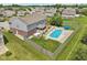 Inviting backyard featuring a swimming pool, a cozy patio, and a well-maintained grassy area at 10716 Patoka Rd, Indianapolis, IN 46239