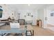 Cozy home office with neutral colors, desk, chair, laptop, and stylish decorations at 10716 Patoka Rd, Indianapolis, IN 46239