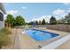 View of a gunite swimming pool and patio furniture in a well maintained backyard at 10716 Patoka Rd, Indianapolis, IN 46239