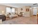 Cozy living room with neutral tones, carpet flooring, and a comfortable seating arrangement perfect for relaxation at 1912 Blue Pine Ln, Indianapolis, IN 46231