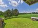 Expansive backyard with well-maintained lawn, mature trees, and a charming chicken coop, perfect for outdoor activities at 2000 Hawthorne Dr, Plainfield, IN 46168