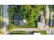 Bird's eye view of the property showing a cozy home in a well-kept neighborhood with mature trees at 212 N 13Th St, Elwood, IN 46036